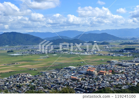 View of Omihachiman city from Mount Hachiman in Shiga Prefecture View of Omihachiman city from Mount Hachiman in Shiga Prefecture 119245100