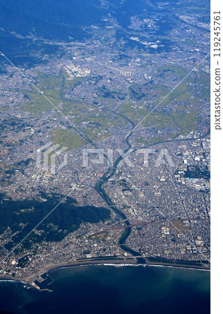 [Aerial view] Around the Hanamizu River in southern Kanagawa Prefecture 119245761