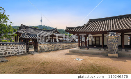Namsangol Hanok Village is a significant tourist attraction for studying the way of life and ancient communities from the Joseon era, located near N-Seoul Tower 119246276