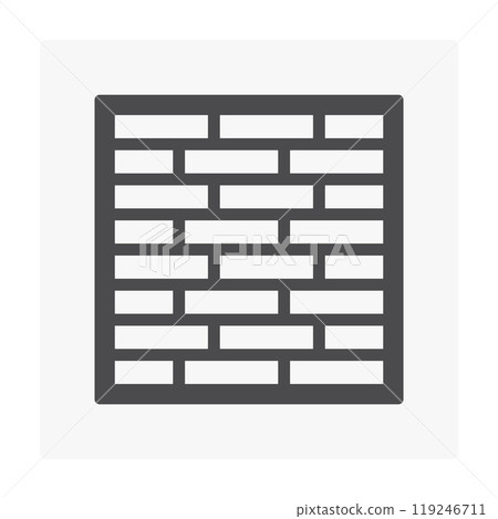 Brick wall vector icon design, mansonry to wall and fence. 119246711