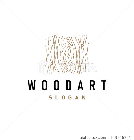 carpenter wood logo design silhouette vintage woodwork tools axe and wood simple illustration template 119246765