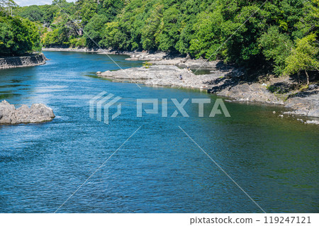 宇治川上游風景 京都府宇治市 宇治川上游風景 京都府宇治市 119247121