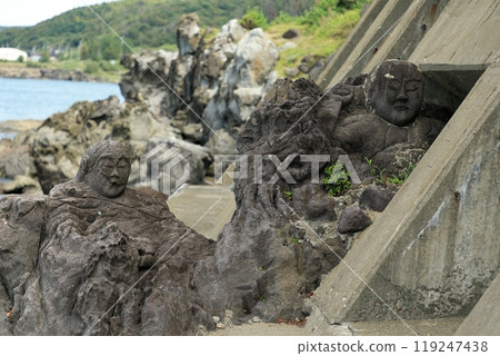 山形縣 吹浦啟善寺 16羅漢岩 119247438