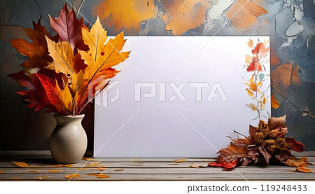 AI Image: Autumn leaves frame material AI Image: Autumn leaves frame material 119248433