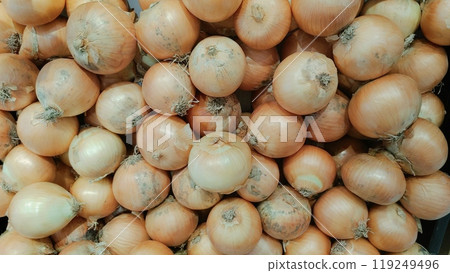 蔬果店裡排著很多洋蔥_1506 119249496