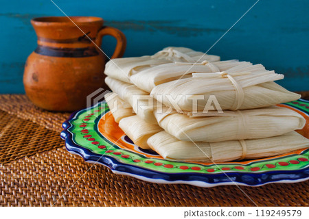 Mexican cuisine tamales and atole Mexican cuisine tamales and atole 119249579