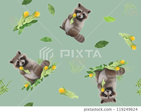 浣熊無縫模式 B-2 浣熊無縫模式 B-2 119249624