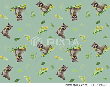 浣熊無縫模式 B-2' 浣熊無縫模式 B-2' 119249625