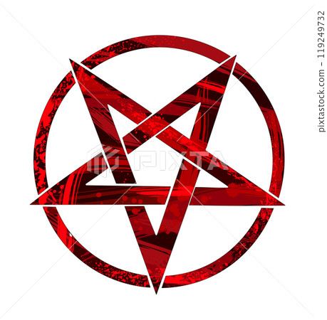 Painted inverted pentagram 119249732