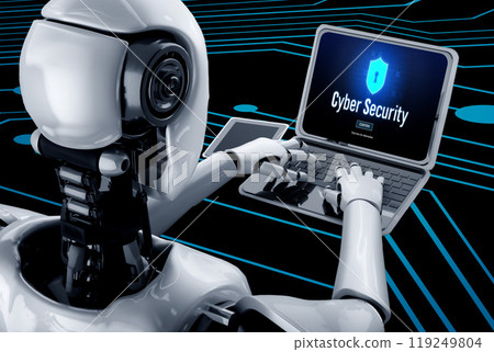 Cyber security system on computer screen protect private information snugly Cyber security system on computer screen protect private information snugly 119249804