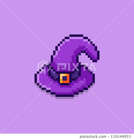 Pixel art Witch Hat game asset design 119249953