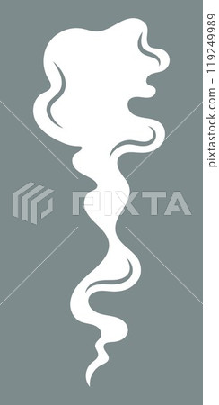 Upward rising vapour. Silhouette of smoke, perfume fragrance perfume, cigarette smoke. Unpleasant odour or stench, toxic smoke and gas in the atmosphere. Upward rising vapour. Silhouette of smoke, perfume fragrance perfume, cigarette smoke. Unpleasant odour or stench, toxic smoke and gas in the atmosphere. 119249989