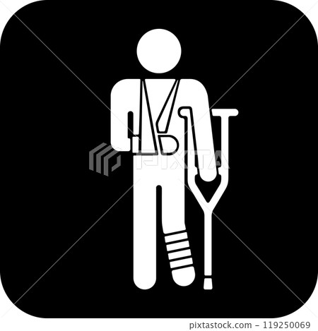 Injured person icon 119250069