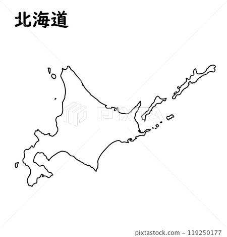 Blank map Hokkaido Blank map Hokkaido 119250177