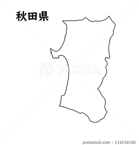 Blank map Akita prefecture 119250180