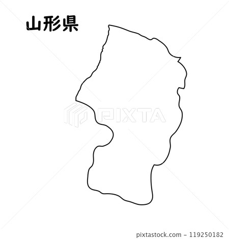 Blank map Yamagata prefecture Blank map Yamagata prefecture 119250182