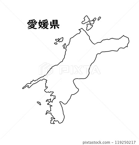 空白地圖愛媛縣 119250217