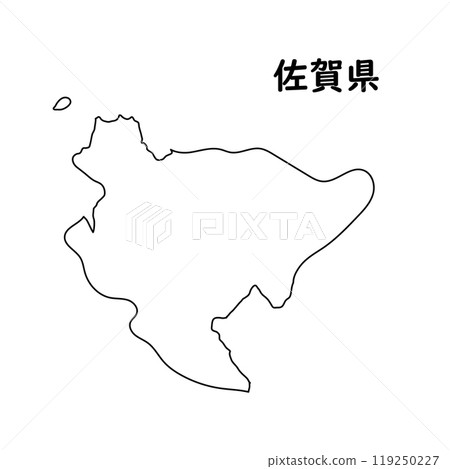 Blank map Saga prefecture 119250227