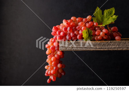 Colorful grapes against a dark background Colorful grapes against a dark background 119250597