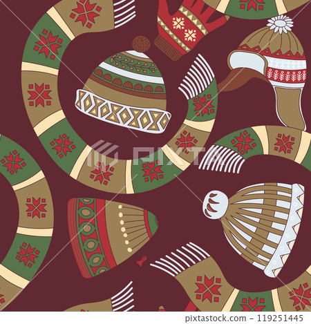 Red and Green Winter Accessories 119251445