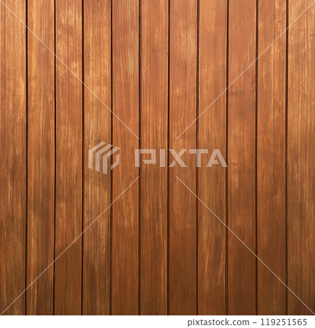 A square background image of a plank wall lined with brown vertically grained boards with delicate wood grain A square background image of a plank wall lined with brown vertically grained boards with delicate wood grain 119251565