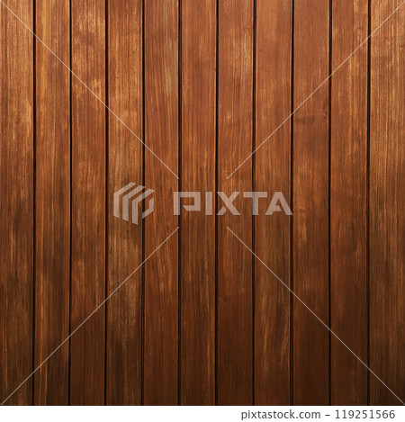 A square background image of a plank wall lined with vertically grained reddish brown boards with delicate wood grain A square background image of a plank wall lined with vertically grained reddish brown boards with delicate wood grain 119251566