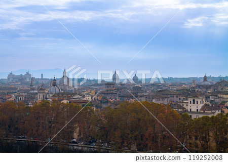 從聖天使城堡觀景台欣賞晨霧中的城市景觀,羅馬,拉齊奧,義大利共和國,南歐 從聖天使城堡觀景台欣賞晨霧中的城市景觀,羅馬,拉齊奧,義大利共和國,南歐 119252008