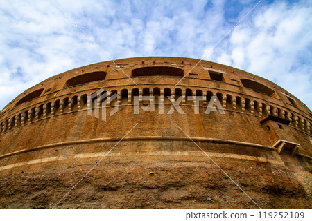 Castel Sant'Angelo on the banks of the Tiber River in Rome, Lazio, the capital of the Italian Republic in Southern Europe Castel Sant'Angelo on the banks of the Tiber River in Rome, Lazio, the capital of the Italian Republic in Southern Europe 119252109