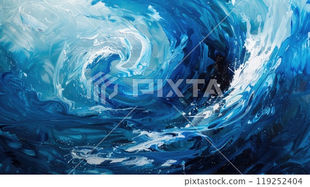 Water wave texture. Generative AI 119252404