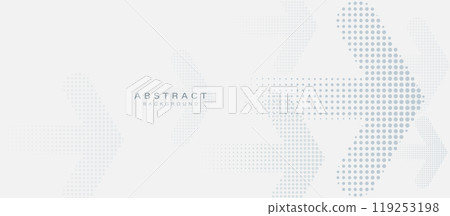 Abstract light gray background with dotted arrow patterns 119253198