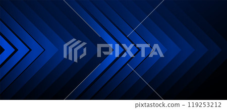 Abstract blue background with geometric arrow pattern and gradients 119253212