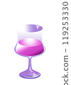 Illustration of wine in a glass 119253330