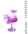 Wineglass and grape fairy 119253333