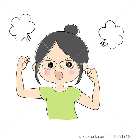 Angry young woman, facial expression variations, skin color, pen drawing style Angry young woman, facial expression variations, skin color, pen drawing style 119253540