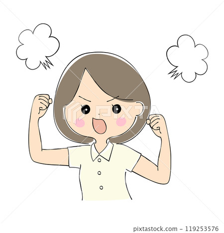 Angry young woman, facial expression variations, skin color, pen drawing style Angry young woman, facial expression variations, skin color, pen drawing style 119253576