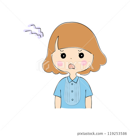 Complaining young woman, facial expression variations, skin color, pen drawing style Complaining young woman, facial expression variations, skin color, pen drawing style 119253586