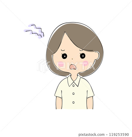 Complaining young woman, facial expression variations, skin color, pen drawing style Complaining young woman, facial expression variations, skin color, pen drawing style 119253590