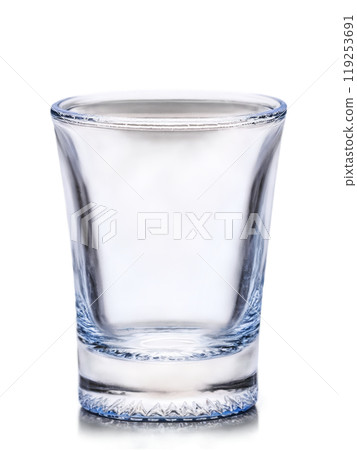 Chinese Baijiu shot glass with the clear strong spirit often served during celebrations and business 119253691