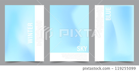 Gradient Pastel Winter Background. Set of trendy blurred templates. Cold fluid wave design. Abstract vector illustration in Blue tones. Sky colors wallpaper Gradient Pastel Winter Background. Set of trendy blurred templates. Cold fluid wave design. Abstract vector illustration in Blue tones. Sky colors wallpaper 119255099