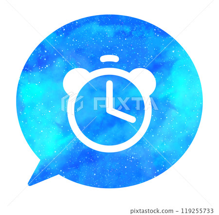 Light blue starry sky | Simple alarm clock speech bubble 119255733