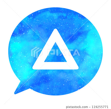 淺藍色星空|三角標記語音氣泡 淺藍色星空|三角標記語音氣泡 119255771