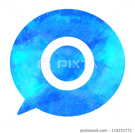 淺藍色星空|圓圈標記語音氣泡 淺藍色星空|圓圈標記語音氣泡 119255772