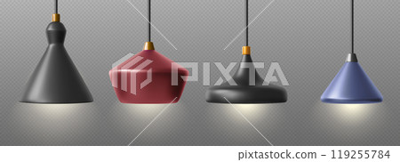 Modern pendant chandelier for ceiling light vector 119255784