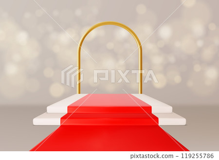 Red carpet podium background. Winner stage vector Red carpet podium background. Winner stage vector 119255786