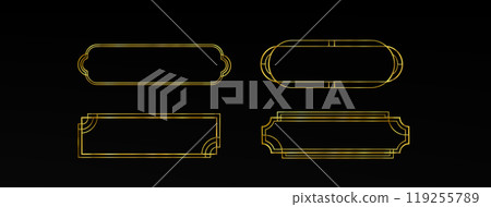 Game ui long button with thin gold frame. Game ui long button with thin gold frame. 119255789