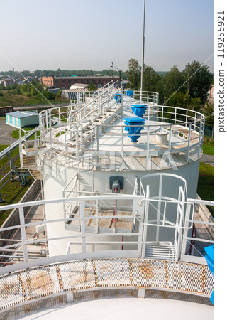 Fuel store tanks of refueling complex in the airport 119255921