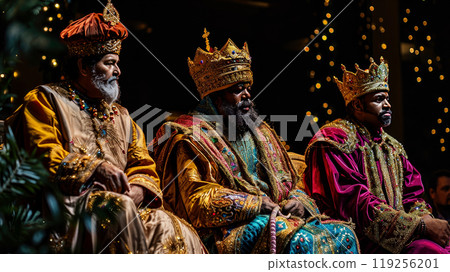 Three Kings in Regal Attire 119256201