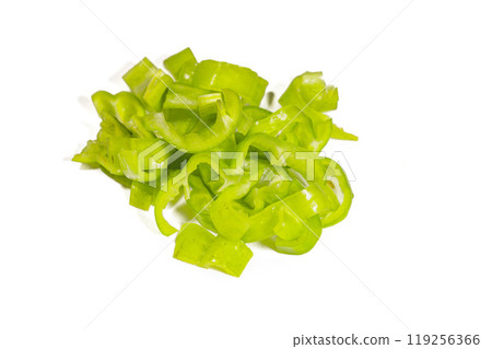 Cut Fukumimi peppers 119256366