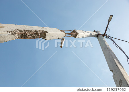 Destruction in Ukraine after the occupation of the Russian army Destruction in Ukraine after the occupation of the Russian army 119257062