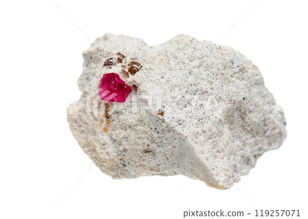 macro mineral stone tourmaline on a white background macro mineral stone tourmaline on a white background 119257071